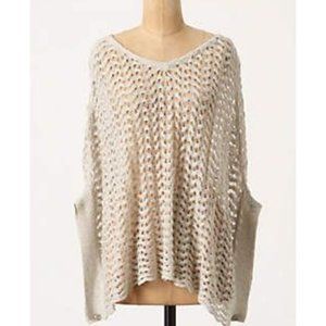 Anthropologie Sparrow Gold Poncho Sweater S/M